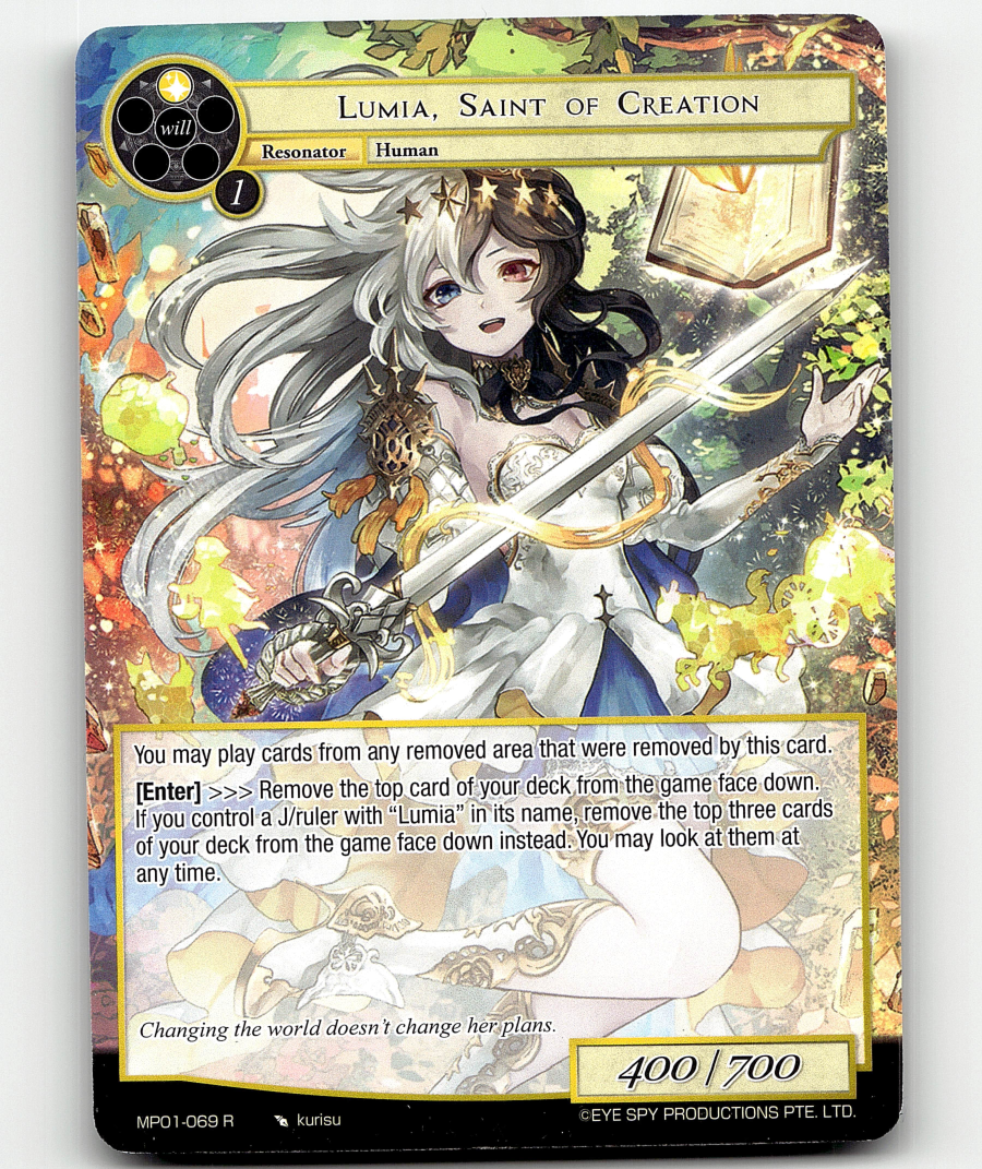 Force of Will Lumia, Saint of Creation - Masterpiece 