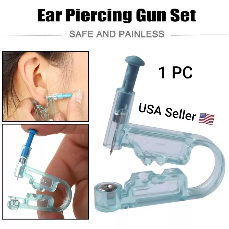 Disposable ear shop piercing kit