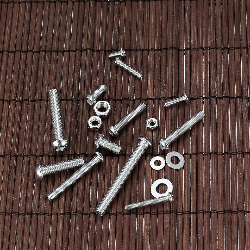 720 Pcs Nuts and Bolts Assortment Kit, M3 M4 M5 Carbon Steel Screws