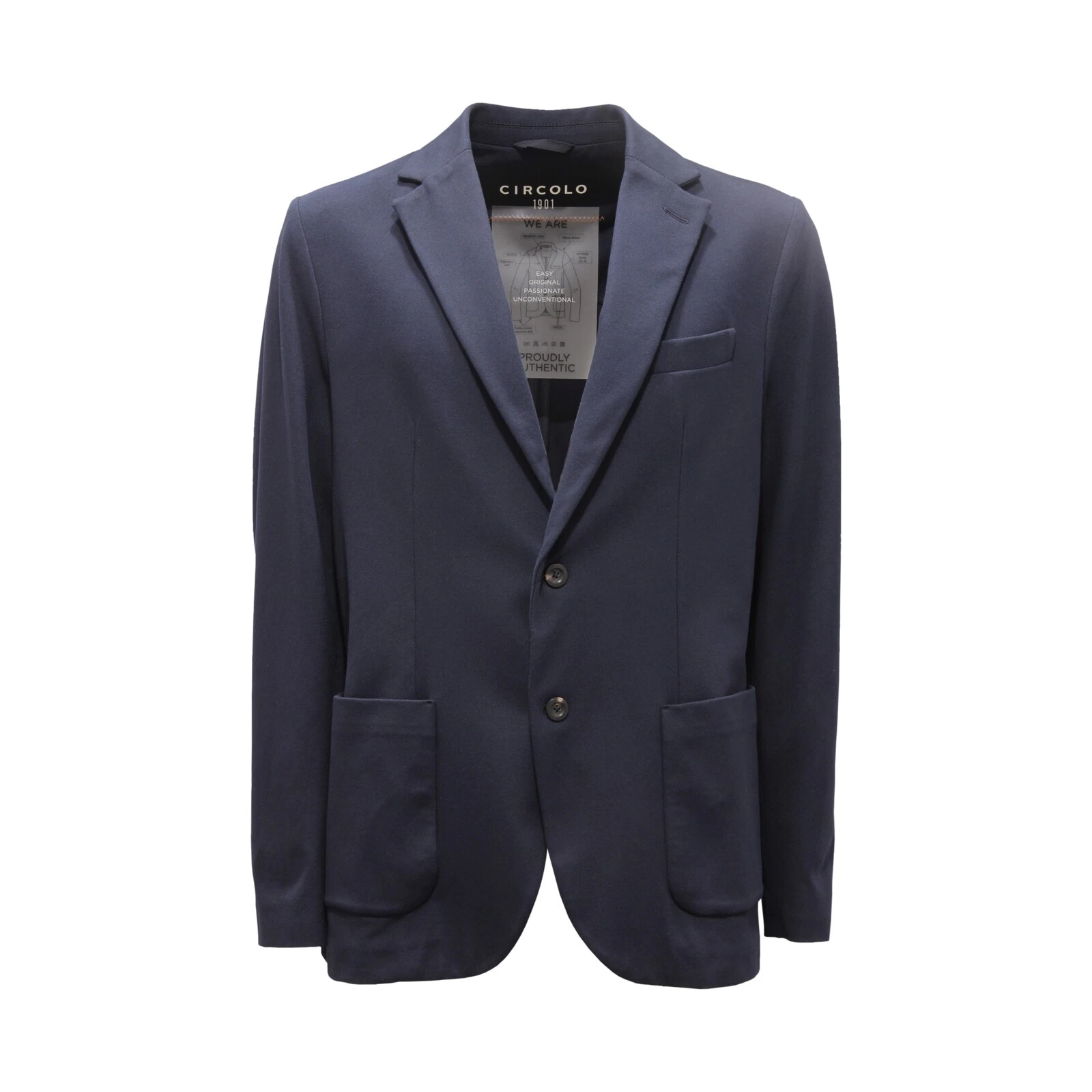 7327AR giacca uomo CIRCOLO 1901 man piquet jacket blue