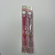 Vtg Lot 2 - 2002 Sanrio Hello Kitty SEALED Toothbrush Zoothbrush by Zooth