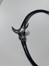Vintage Metal Bolo Tie, Nice Cow Skull Head Design, Nice Western Design