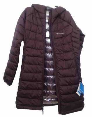 Columbia Woman coat omni heat M Burgundy Mid-length Power Lite