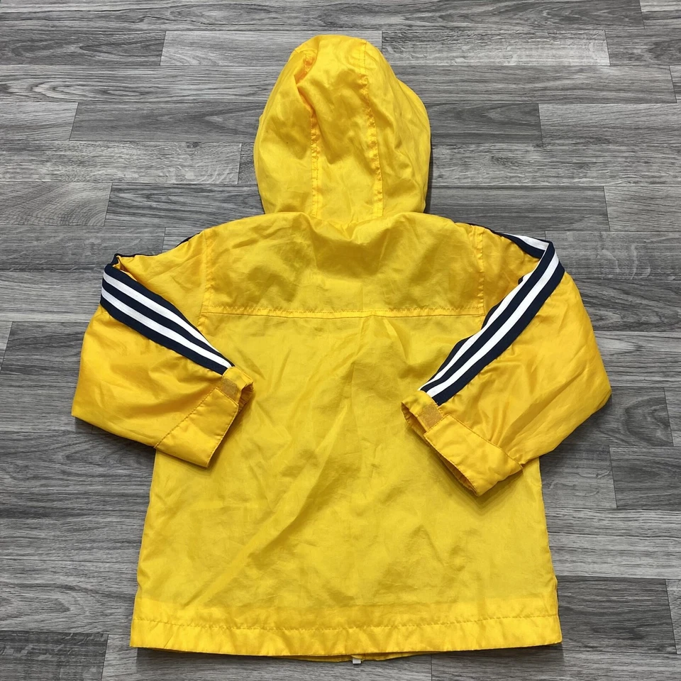 Chaqueta cortavientos OSHKOSH con capucha amarilla con cremallera completa con forro para niño mediana 5/6 Foto 3 de 4