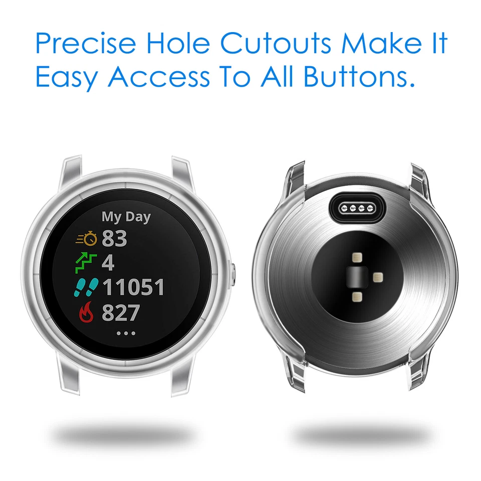 (3 Pack) For Garmin Vivoactive 3 Screen Protector Case Soft TPU All-Aroun Cover  - Image 4 of 4