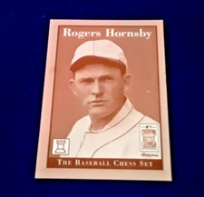 1996 CAMEO GUILD SPORTING NEWS MLB LICENSED CHESS SET CARD ROGERS HORNSBY