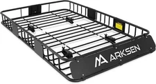 ARKSEN 64 x 39 x 6 Inch Universal 150LB Heavy Duty Roof Rack Cargo,U-Bolt