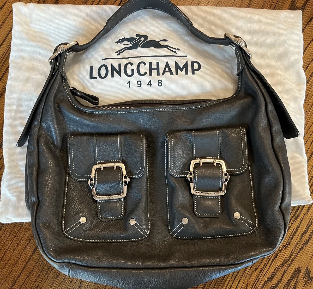 Longchamp Vintage Leather Hobo Bag