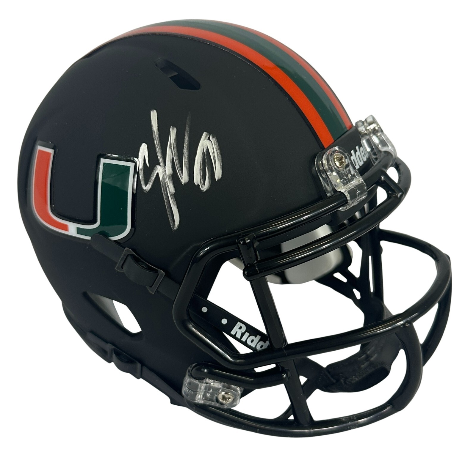 Jeremy Shockey Autographed Signed Miami Hurricanes mini helmet PSA 