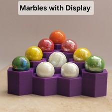 Glass Marbles and Display  lot 4400