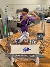 2023 Leaf Trinity Baseball Jordy Vargas #/49 Clear SSP Rookie RC Auto 🔥📈