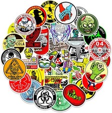 50pcs Zombie Stickers Skateboard For Laptop Luggage Decals Art Decoration