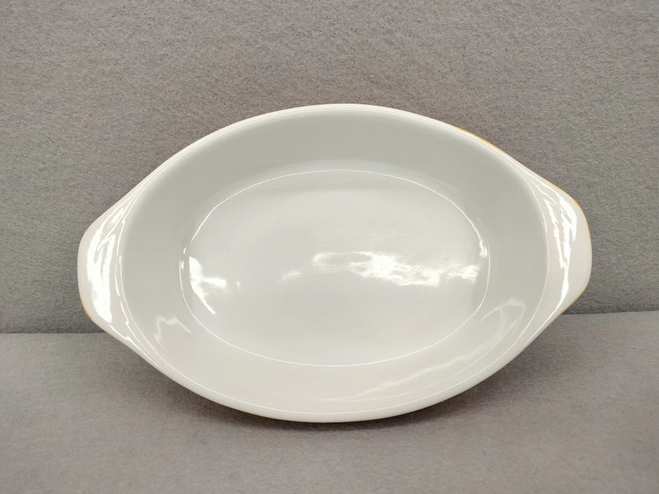 Signature Housewares Casserole Bake Dish Ceramic 5.5" Orange W White Polka Dots - Image 2 of 4