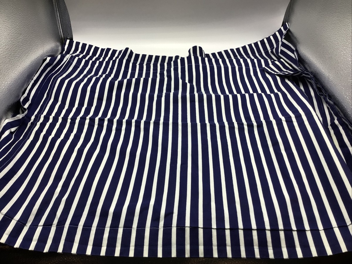 Company Store Kids Pillow Sham Stripe Navy Blue White Standard