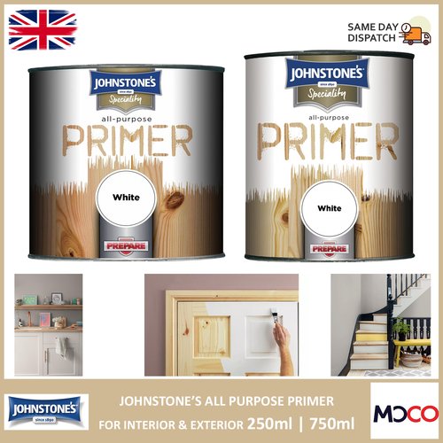Johnstones All Purpose Primer Paint Interior Exterior Wood Metal White eBay