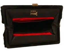 60's black velvet clutch by Ingbar, made in the USA