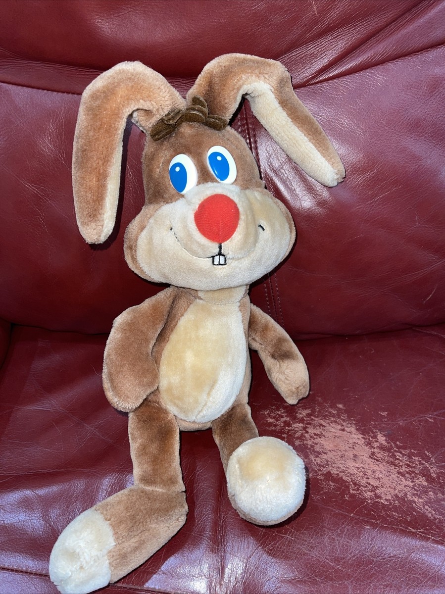 1985 Nestle quik bunny plush stuffed animal brown missing q