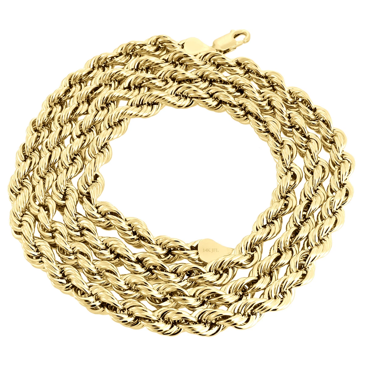 6mm solid gold rope chain deals