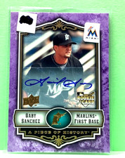 Gaby Sanchez 2009 upper deck piece of history auto autograph rookie card