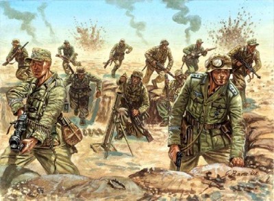 Italeri 1/72nd Scale WWII DAK German Afrika Korp Soldiers Set 6099 NEW In Box!