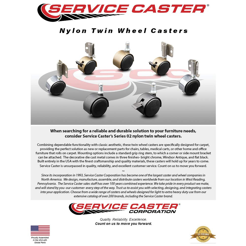 Brand 2 Inch Office Chair Stem Casters Set of 5 Nylon Caster Wheels Windsor An eBay