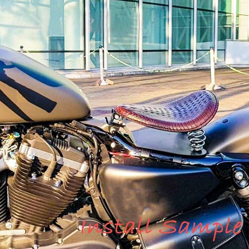 Ajuste para Honda Valkyrie 1500 1800 Rune marrón moto conductor asiento solo resorte Foto 3 de 4