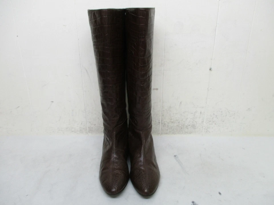 BCBG девочек Petler коричневый кожаный на танкетке каблуке колена ботинки женский размер 8 B - Изображение 2 из 4