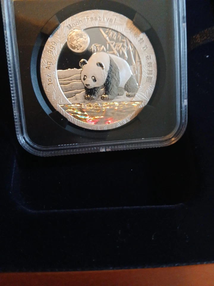 2017 Z Chinese Panda Gem Proof Coin 1oz 999 Fine Silver With Cert And Box - Image 2 of 4
