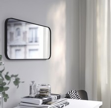 IKEA LINDBYN Wall Mirror 28×66 cm – Black Aluminium Frame – New & Boxed