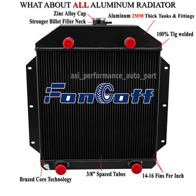 3 Rows Radiator For Ford 1949-1953 Taunus Custom Flathead Configuration V8 MT
