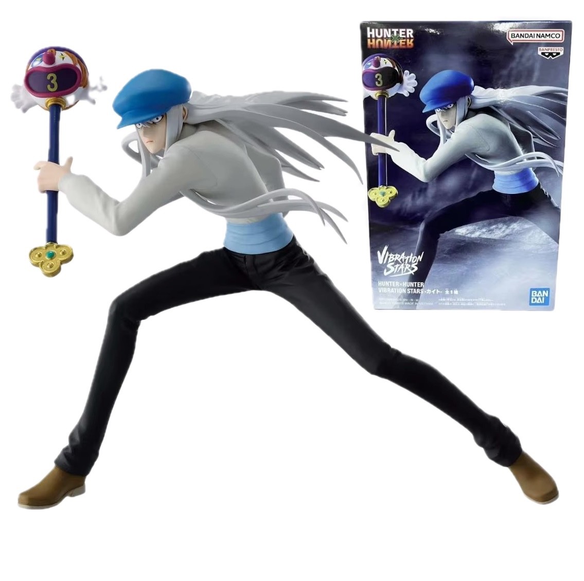 Figura de acción coleccionable Kaito Kite Hunter x Hunter Vibration Stars Bandai