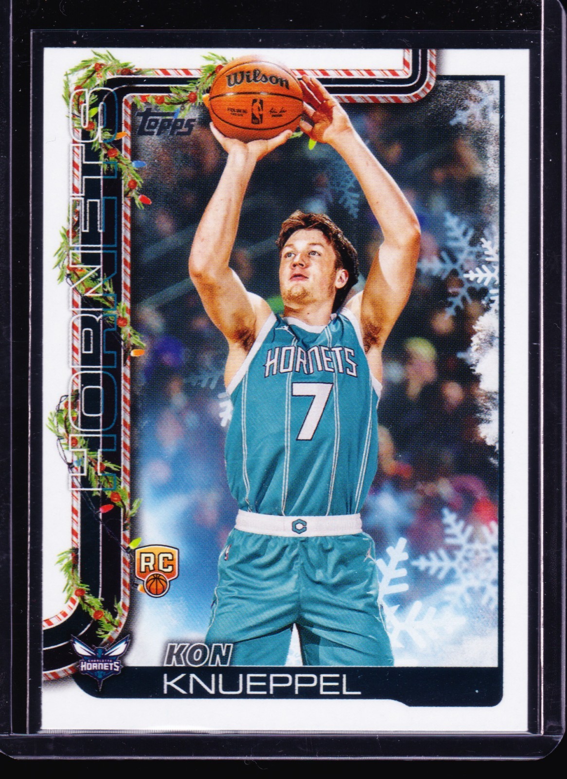 Kon Knueppel Hornets Rookie 2025 Topps Holiday RC Cookie Back Variation SSB-KK