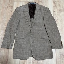 Authentic Polo By Ralph Lauren Silk Houndstooth Blazer Pre Owned Condition