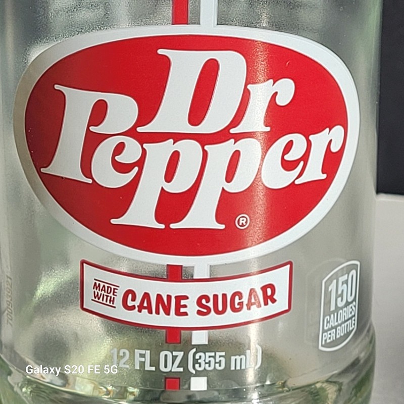 Dr. Pepper Soda Bottle + Original Cap 12 oz