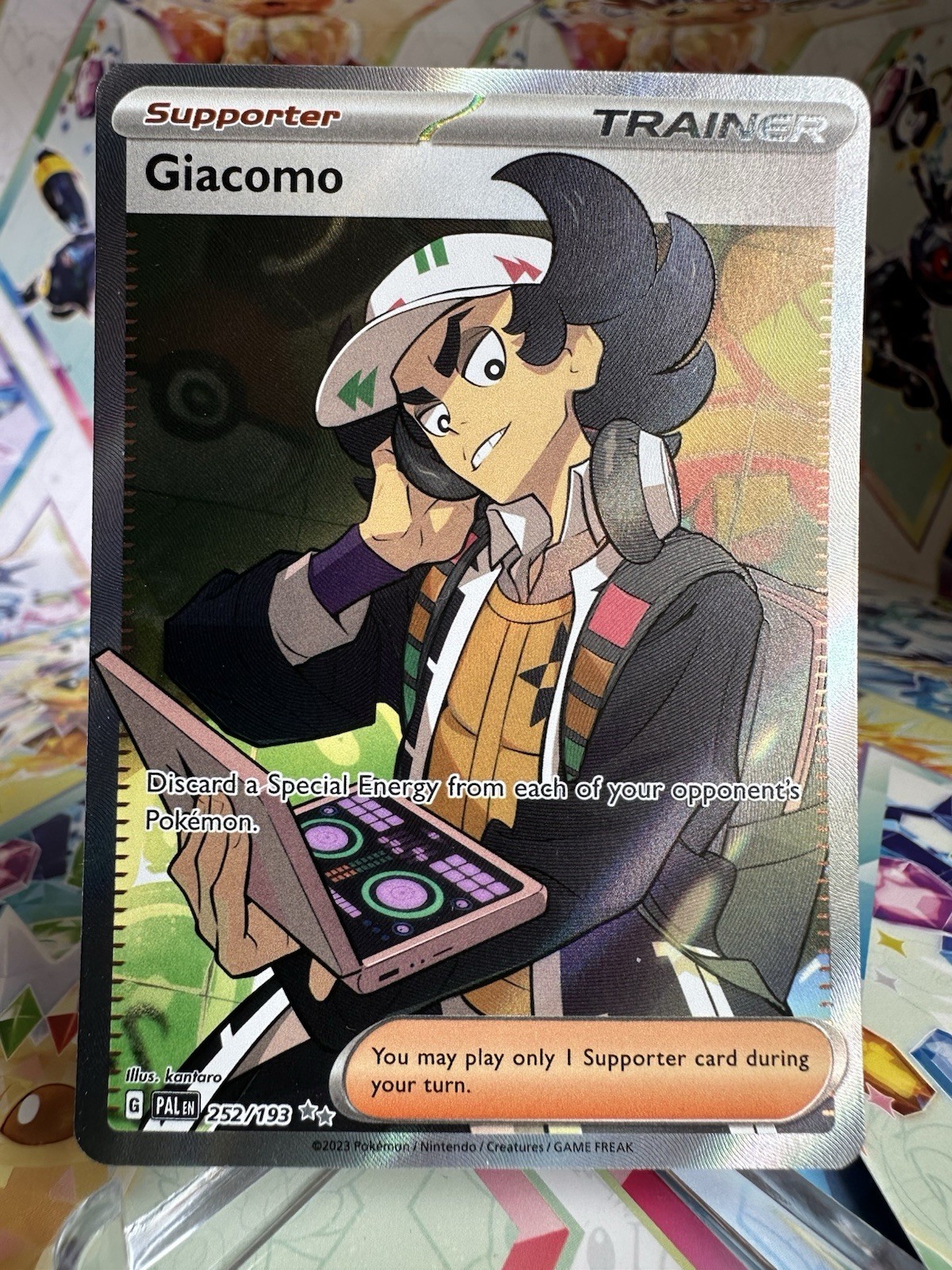 Giacomo - 252/193 SV02: Paldea Evolved NM Full Art English Pokemon Card