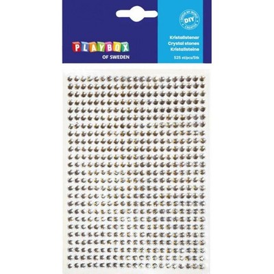 PLAYBOX Silberne Klebesteine 525St.