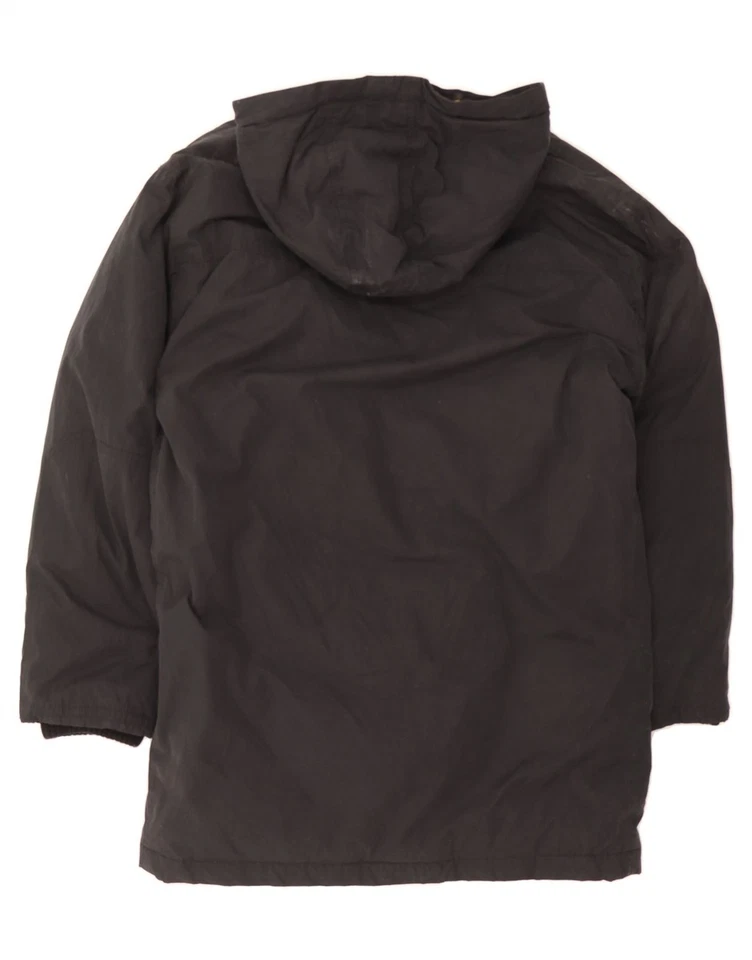 Abrigo acolchado con capucha MARLBORO CLASSICS para hombre Reino Unido 36 pequeño negro poliéster DE31 Foto 2 de 4