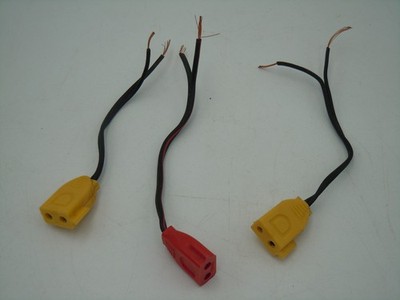 AURORA AFX SQUARE ''A'' TERMINAL PLUGS W/ WIRES ~ 2 CONTROL & 1 POWER