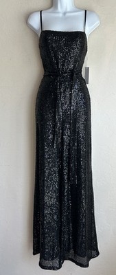 Reformation Black Sequin Wide Leg Jumpsuit S NWT Glam Retro Party Formal 