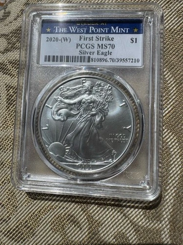 2020-(W) 1oz Silver American Eagle $1 Coin PCGS MS 70 First Strike (West Point)
