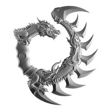 Cuchillo Garra de Dragón 2026 Moneda Plata Pura 5 OZ Antigua De Colección de 200