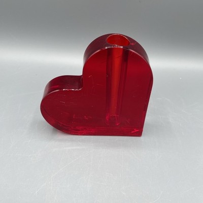 Teleflora Acrylic Heart Bud Vase