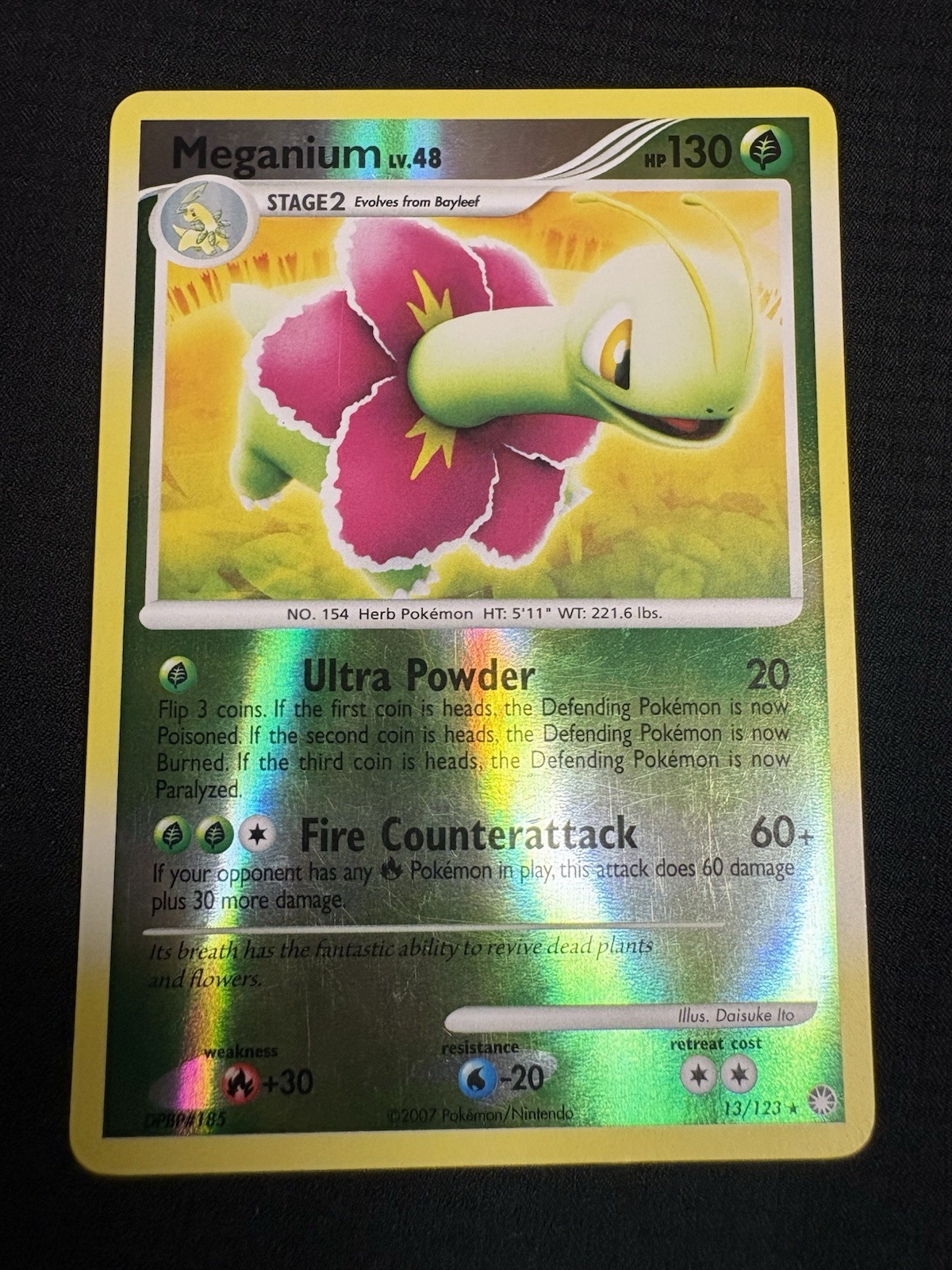The Pokémon Company Meganium 13/123 Mysterious Treasures Eng Reverse Holo Rare