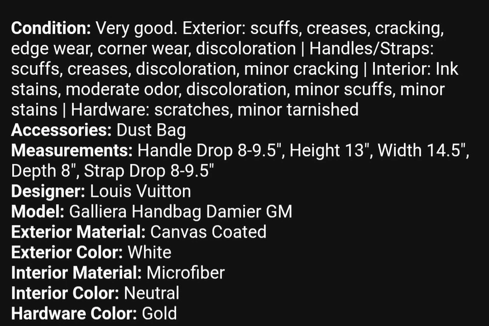 Bolso de mano Louis Vuitton Galliera Damier GM Foto 3 de 4