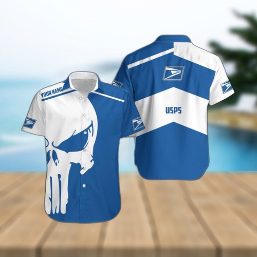 3d All Over Printed Usps Aloha 3D Skull Hawaiian Shirt Gift For Summer ...