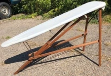 VINTAGE Wooden Folding Ironing Board with Cover
