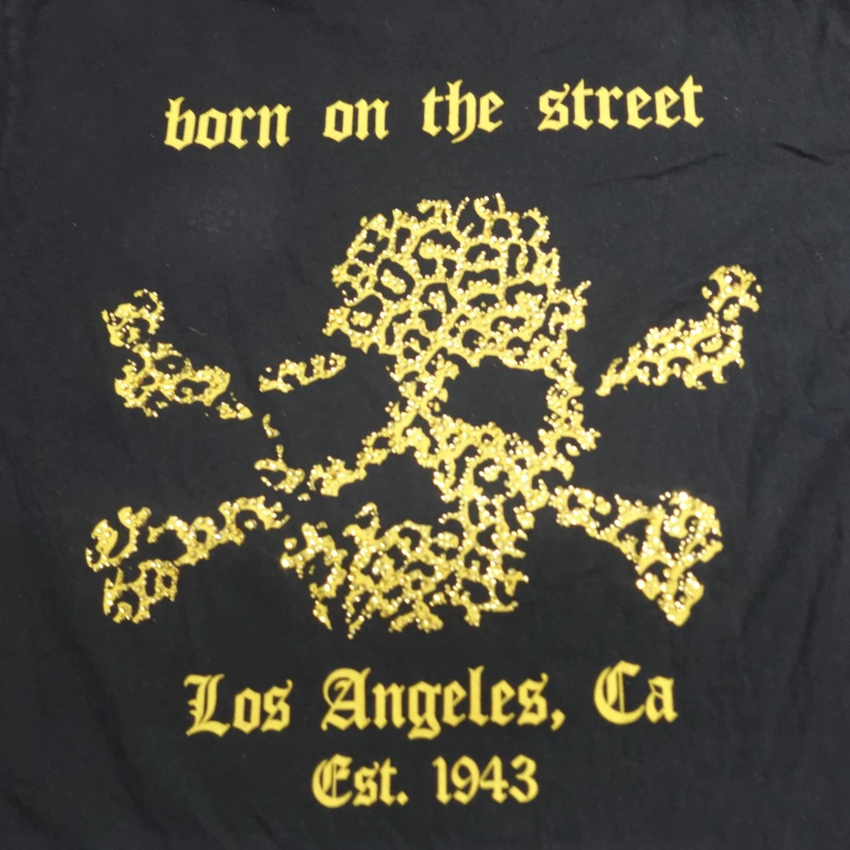 Camisa SMET XL Negra Doble Cara Christian Audigier Bling Y2K Hecha en EE. UU. Foto 2 de 4