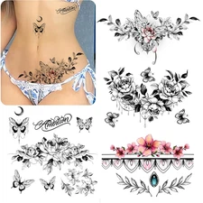 Women Sexy Temporary Tattoo Sexy Tattoo Set Beautiful Exquisite 3D Realistic 