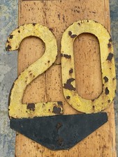 Yellow Speed Restriction Marker – Authentic Railway Lineside Sign