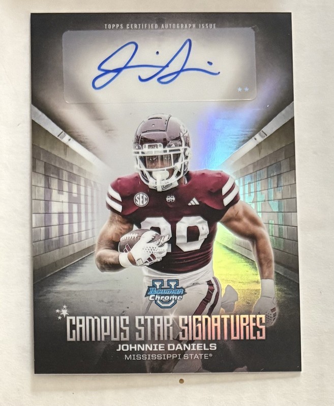 2025 Bowman Chrome U Johnnie Daniels Auto Campus Stars Signatures